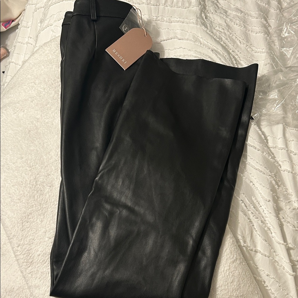 Meshki Black Straight Leg Pants